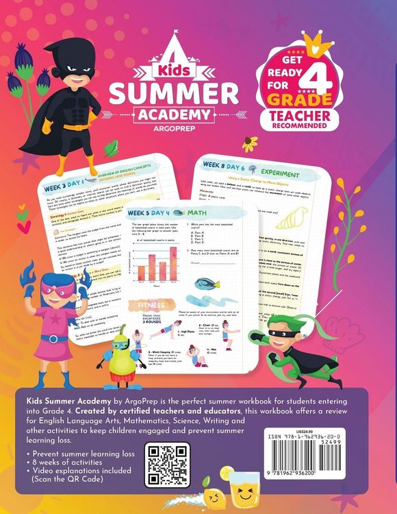 Produktbild: Kids Summer Academy by ArgoPrep - Grades 3-4