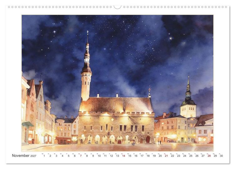 Produktbild: Hauptstadtreise durch's Baltikum (Wandkalender 2027 DIN A2 quer), CALVENDO Monatskalender