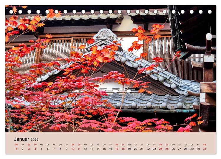 Produktbild: Japan im Herbst (Tischkalender 2026 DIN A5 quer), CALVENDO Monatskalender