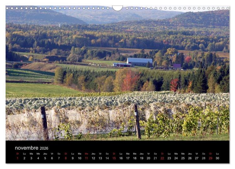 Produktbild: Regard sur les saisons du Qu&eacute;bec (Calendrier mural 2026 DIN A3 vertical), CALVENDO calendrier mensuel