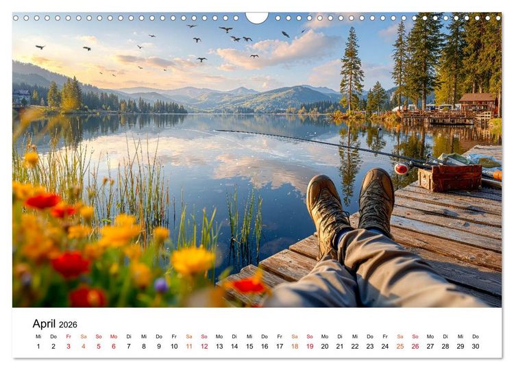 Produktbild: Angeln mit Herz und Haken (Wandkalender 2026 DIN A3 quer), CALVENDO Monatskalender
