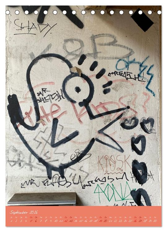 Produktbild: LOVE HAMBURG - STREET ART (Tischkalender 2026 DIN A5 hoch), CALVENDO Monatskalender