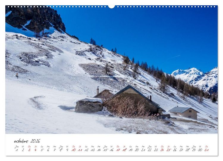 Produktbild: Les Hautes-Alpes sur les chemins des marmottes (Calendrier mural 2026 DIN A2 vertical), CALVENDO calendrier mensuel