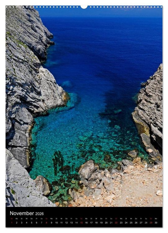 Produktbild: Hellas Inseln und Festland (Wandkalender 2026 DIN A2 hoch), CALVENDO Monatskalender