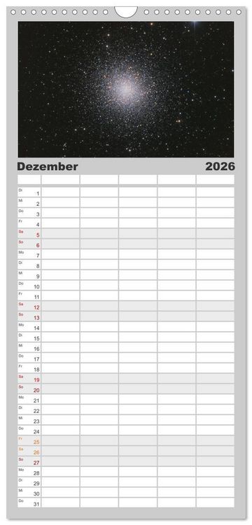 Produktbild: Familienplaner 2026 - Deep-Sky Fotografie mit 5 Spalten (Wandkalender, 21 x 45 cm) CALVENDO