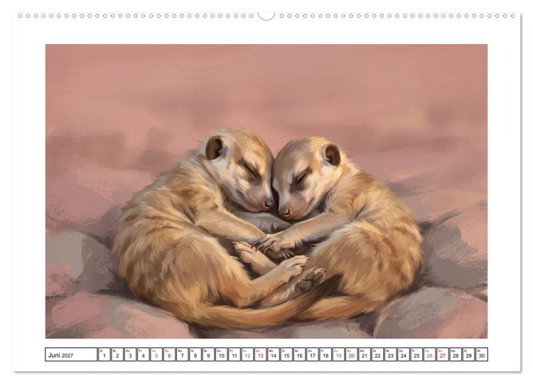 Produktbild: Erdm&auml;nnchen - Ein Tag vor dem Bau (Wandkalender 2027 DIN A2 quer), CALVENDO Monatskalender
