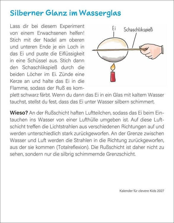 Produktbild: Kalender f&uuml;r clevere Kids Tagesabrei&szlig;kalender 2027