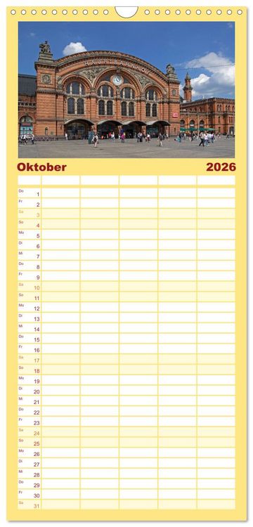 Produktbild: Familienplaner 2026 - Ansichten von Bremen und Bremerhaven mit 5 Spalten (Wandkalender, 21 x 45 cm) CALVENDO