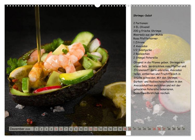Produktbild: Low Carb 2.0 - Leichte Rezepte zum Selberkochen (hochwertiger Premium Wandkalender 2026 DIN A2 quer), Kunstdruck in Hochglanz