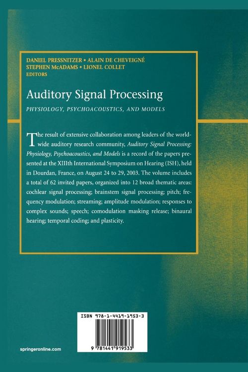 Produktbild: Auditory Signal Processing