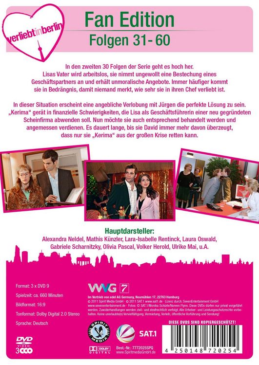 Produktbild: Verliebt in Berlin Box 2 &ndash; Folgen 31-60 [3 DVDs]