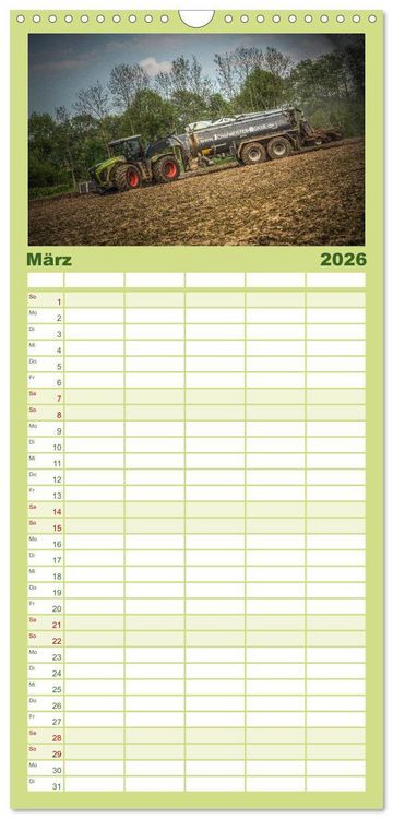 Produktbild: Familienplaner 2026 - Landwirtschaft im Weserbergland mit 5 Spalten (Wandkalender, 21 x 45 cm) CALVENDO