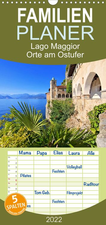 Produktbild: Lago Maggiore - Orte am Ostufer - Familienplaner hoch (Wandkalender 2022 , 21 cm x 45 cm, hoch)