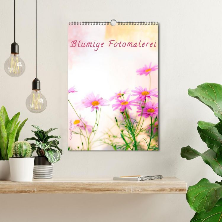 Produktbild: Blumige Fotomalerei (Wandkalender 2026 DIN A3 hoch), CALVENDO Monatskalender