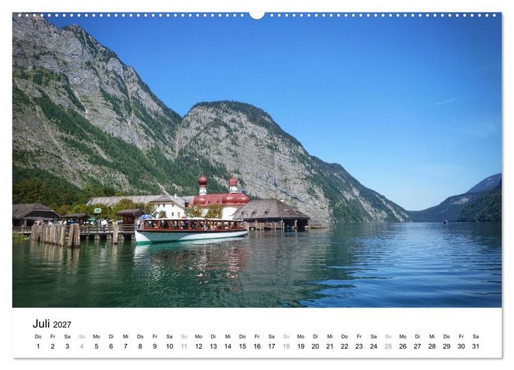 Produktbild: Berchtesgadener Land - Wanderhighlights in Bayern (hochwertiger Premium Wandkalender 2027 DIN A2 quer), Kunstdruck in Hochglanz