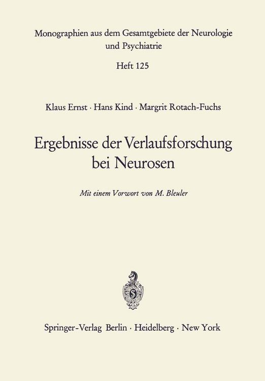 Produktbild: Ergebnisse der Verlaufsforschung bei Neurosen