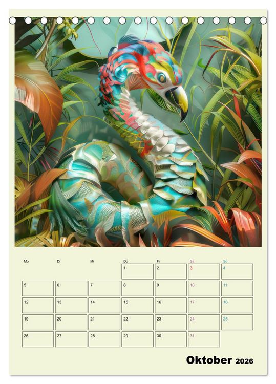 Produktbild: Hybrid Tiere zum Schmunzeln - Planer (Tischkalender 2026 DIN A5 hoch), CALVENDO Monatskalender