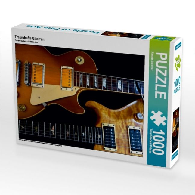 Produktbild: CALVENDO Puzzle Traumhafte Gitarren | 1000 Teile Lege-Gr&ouml;&szlig;e 64x48cm Foto-Puzzle f&uuml;r gl&uuml;ckliche Stunden