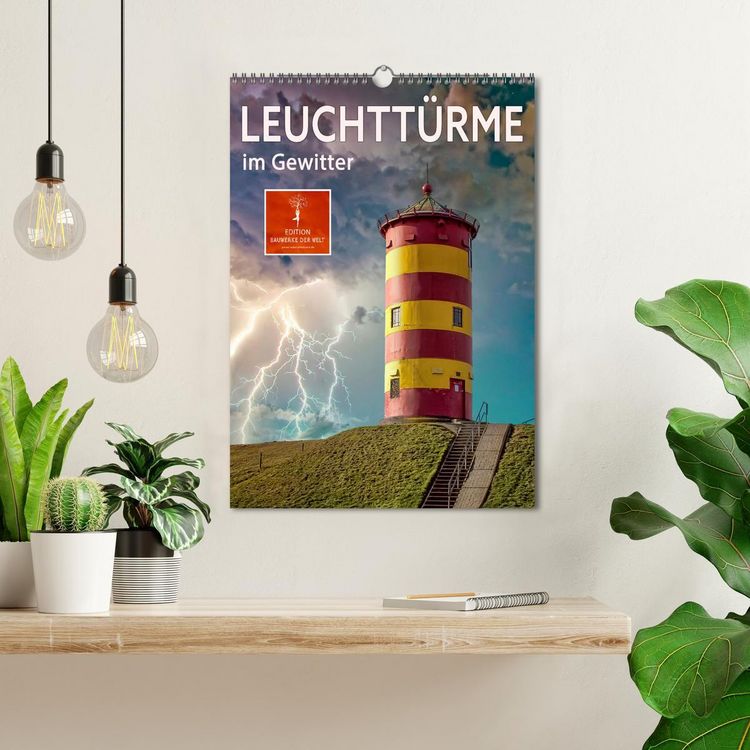 Produktbild: Leuchtt&uuml;rme im Gewitter (Wandkalender 2026 DIN A3 hoch), CALVENDO Monatskalender