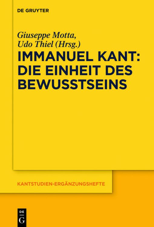Produktbild: Immanuel Kant &ndash; Die Einheit des Bewusstseins