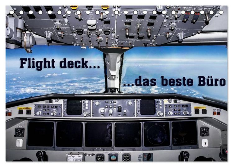 Produktbild: Flight deck - das beste B&uuml;ro (Tischkalender 2026 DIN A5 quer), CALVENDO Monatskalender