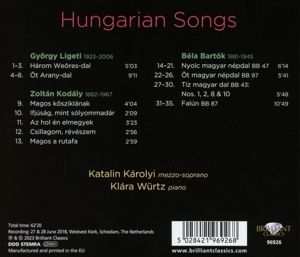 Produktbild: Bartok,Kodaly & Ligeti:Hungarian Songs