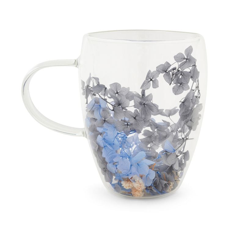 Produktbild: Teeglas doppelwandig, 360ml mit Blumen "Rose"