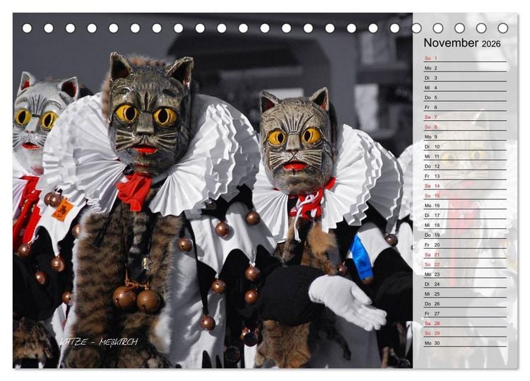 Produktbild: Schw&auml;bisch alemannische Fasnet (Tischkalender 2026 DIN A5 quer), CALVENDO Monatskalender