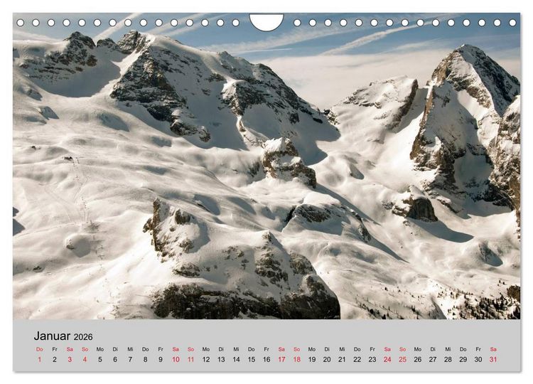Produktbild: S&uuml;dtiroler Bergwelten - Die monti pallidi, Idylle die fast unwirklich erscheint (Wandkalender 2026 DIN A4 quer), CALVENDO Monatskalender