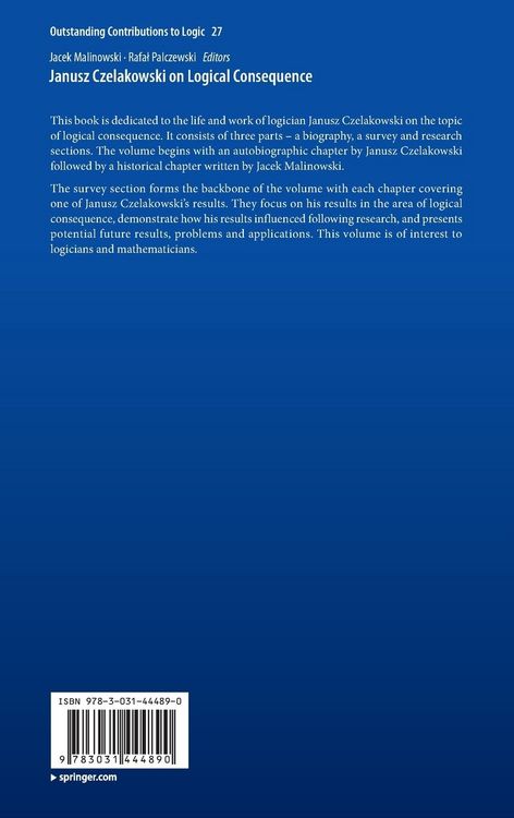 Produktbild: Janusz Czelakowski on Logical Consequence