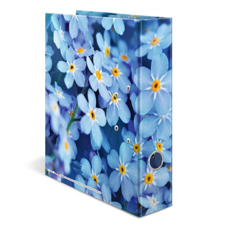 Produktbild: HERMA Motivordner Blue Flowers DIN A4 R&uuml;ckenbreite 7cm