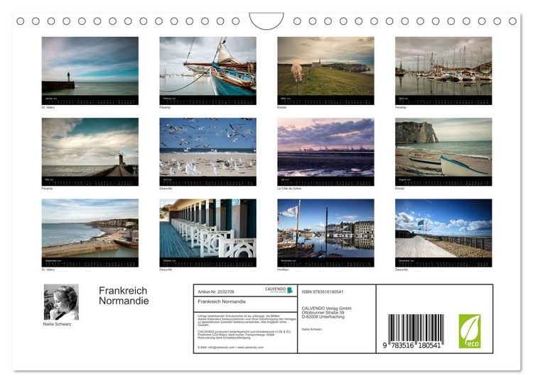 Produktbild: Frankreich Normandie (Wandkalender 2026 DIN A4 quer), CALVENDO Monatskalender