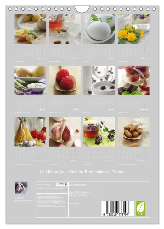 Produktbild: Landhaus-Art &ndash; K&uuml;chen Terminplaner / Planer (Wandkalender 2026 DIN A4 hoch), CALVENDO Monatskalender