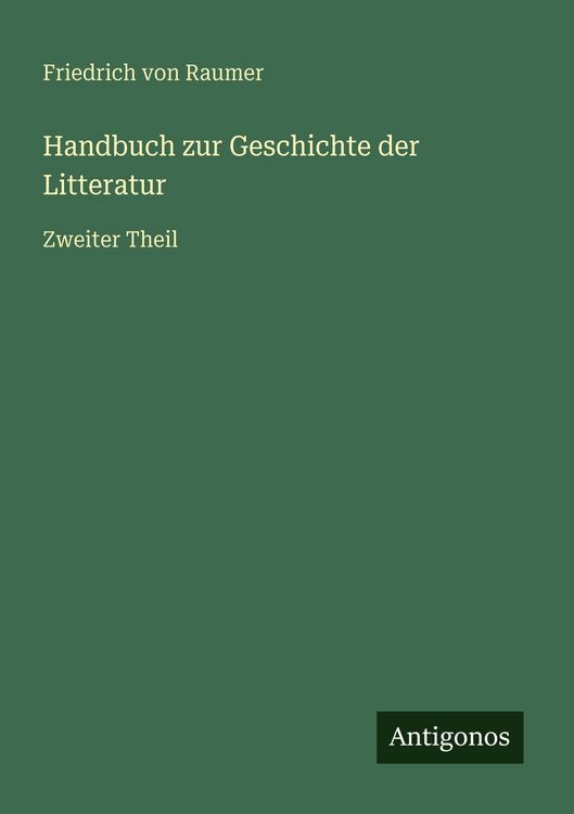 Produktbild: Handbuch zur Geschichte der Litteratur
