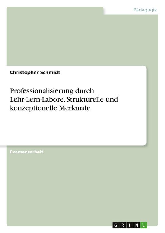 Produktbild: Professionalisierung durch Lehr-Lern-Labore. Strukturelle und konzeptionelle Merkmale