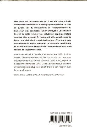 Produktbild: Confidences. Suivi de Lettre d'Alain Mabanckou &agrave; l'auteur