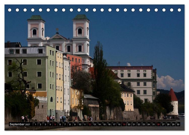 Produktbild: Pittoreskes Passau (Tischkalender 2027 DIN A5 quer), CALVENDO Monatskalender
