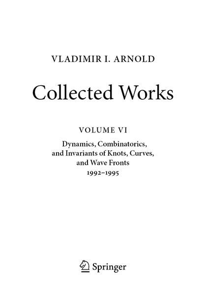 Produktbild: Vladimir I. Arnold&mdash;collected Works