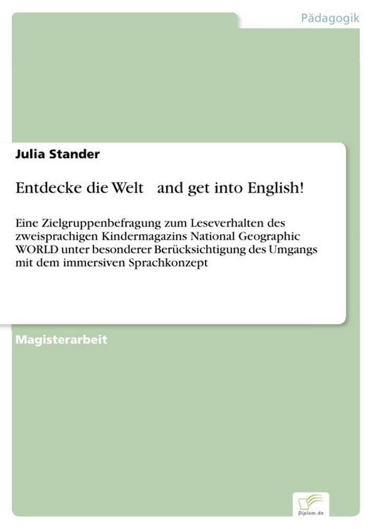 Produktbild: Entdecke die Welt  and get into English!