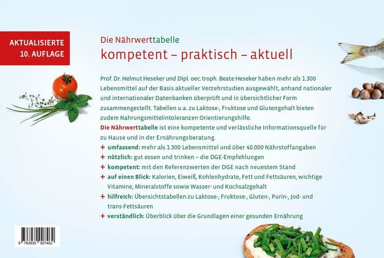 Produktbild: Die N&auml;hrwerttabelle