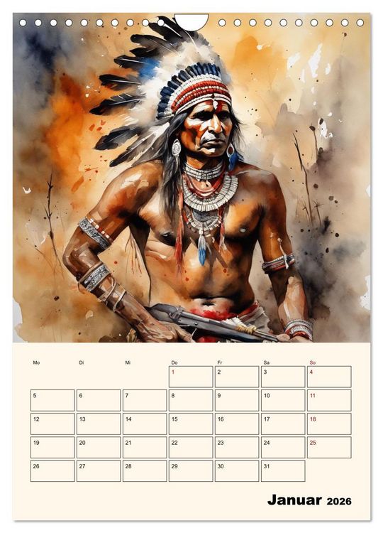 Produktbild: Indianische Kultur (Wandkalender 2026 DIN A4 hoch), CALVENDO Monatskalender