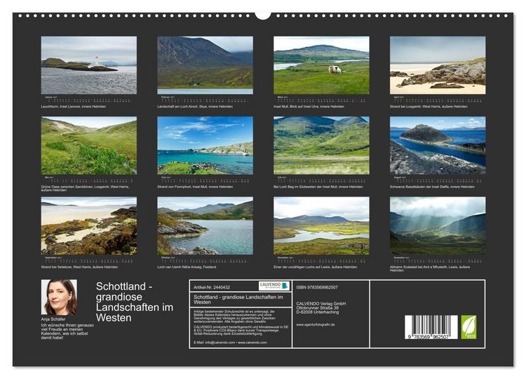 Produktbild: Schottland - grandiose Landschaften im Westen (hochwertiger Premium Wandkalender 2027 DIN A2 quer), Kunstdruck in Hochglanz
