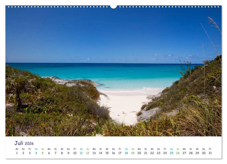 Produktbild: Bahamas-Eleuthera unterwegs am Lighthouse Beach (hochwertiger Premium Wandkalender 2026 DIN A2 quer), Kunstdruck in Hochglanz