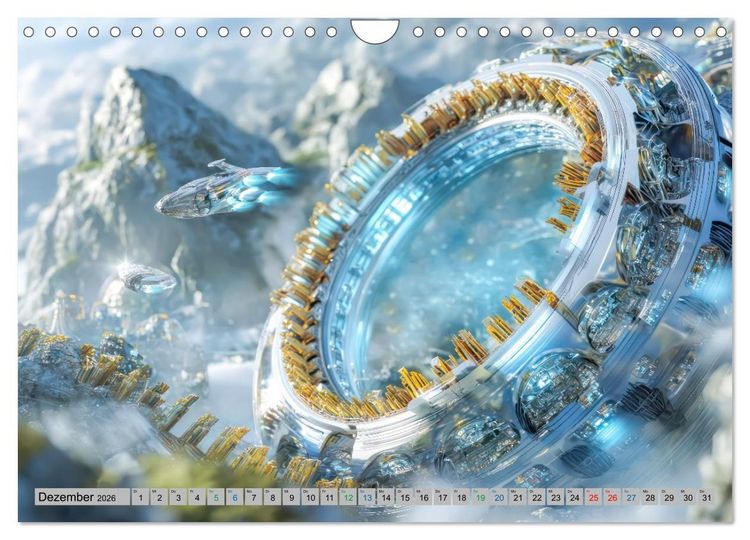 Produktbild: Science-Fiction Erlebnisse - Fantastische Welten (Wandkalender 2026 DIN A4 quer), CALVENDO Monatskalender