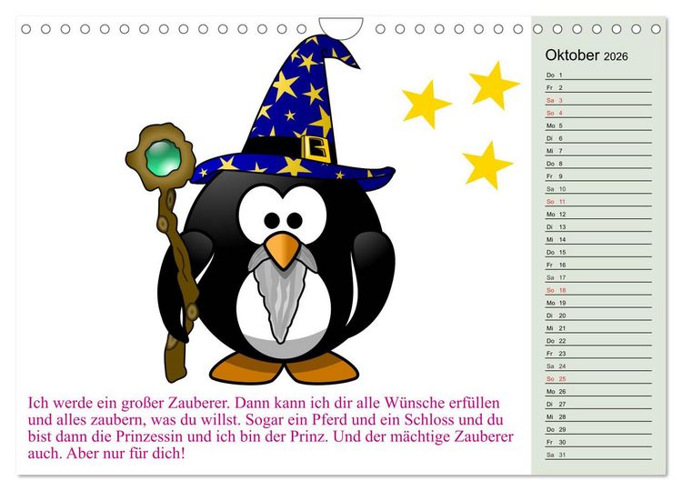 Produktbild: Pinguin-Elfe (Wandkalender 2026 DIN A4 quer), CALVENDO Monatskalender