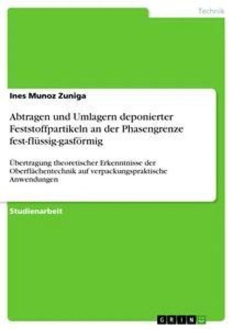 Produktbild: Abtragen und Umlagern deponierter Feststoffpartikeln an der Phasengrenze fest-fl&uuml;ssig-gasf&ouml;rmig