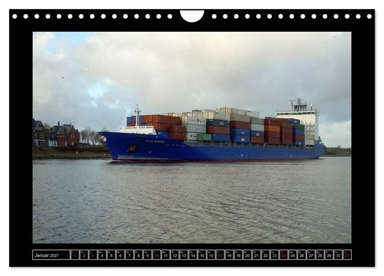 Produktbild: Containerschiffe (Wandkalender 2027 DIN A4 quer), CALVENDO Monatskalender