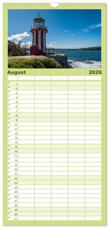 Produktbild: Familienplaner 2026 - Ein Tag in Sydney - eine etwas andere Sicht mit 5 Spalten (Wandkalender, 21 x 45 cm) CALVENDO