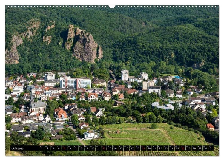 Produktbild: Nahe-Romantik: Bad M&uuml;nster am Stein-Ebernburg (hochwertiger Premium Wandkalender 2026 DIN A2 quer), Kunstdruck in Hochglanz