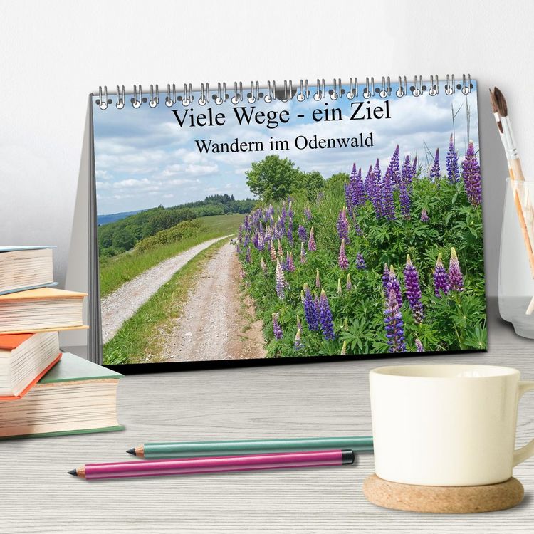 Produktbild: Viele Wege - ein Ziel Wandern im Odenwald (Tischkalender 2026 DIN A5 quer), CALVENDO Monatskalender